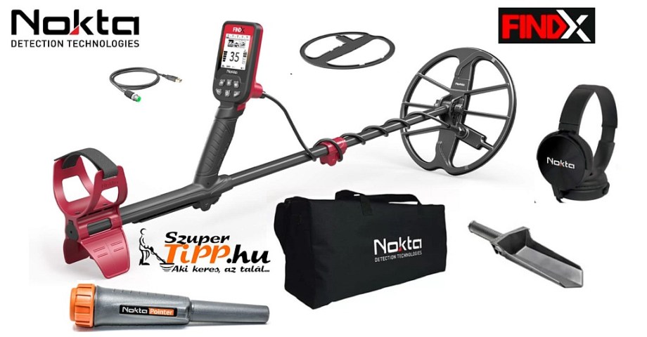 Nokta FindX fémkereső + Pointer + kiegészítők 